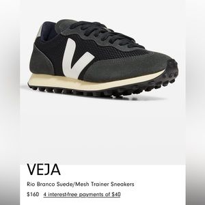 Vejas Rio Branco Suede mesh trainer black/white